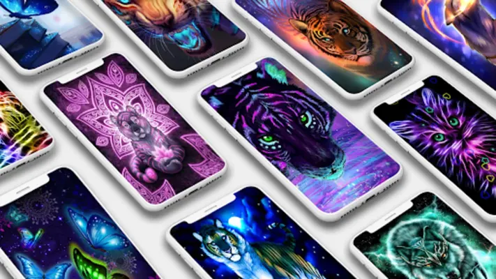 Neon Animals Wallpapers android App screenshot 7